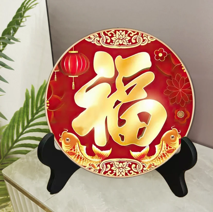 简约摆台【福气盈门】家居饰品客厅摆件进门办公室书房桌摆 1011