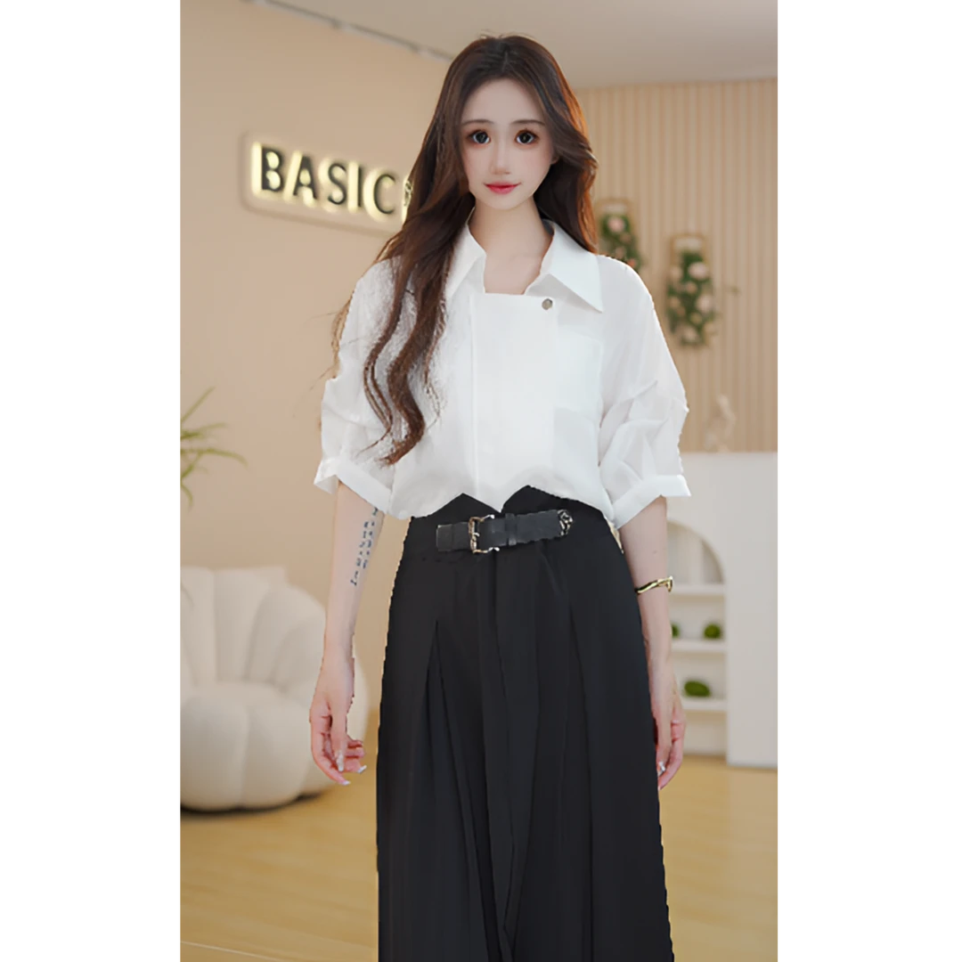 Basic House/百家好春夏季新款法式气质时尚半裙JH