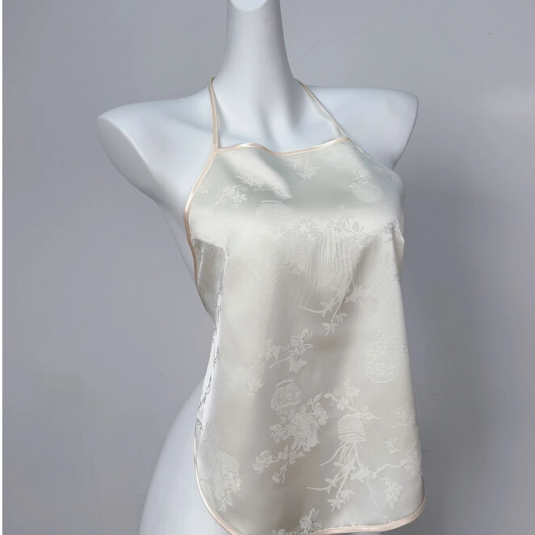 香云纱真丝肚兜女成人吊带桑蚕丝夏季薄款丝绸复古风性感内衣原创