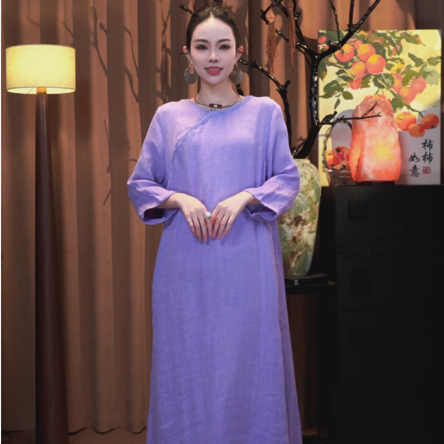 知否亚麻长款连衣裙（梦笙）