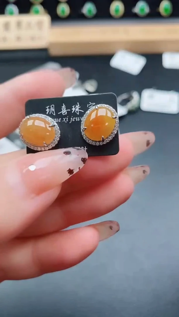 银S925镶嵌戒指翡翠1