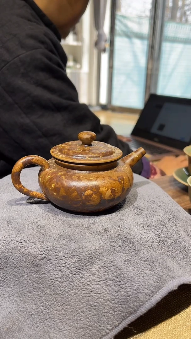 摆件瓷原生态原矿草木灰仿古壶