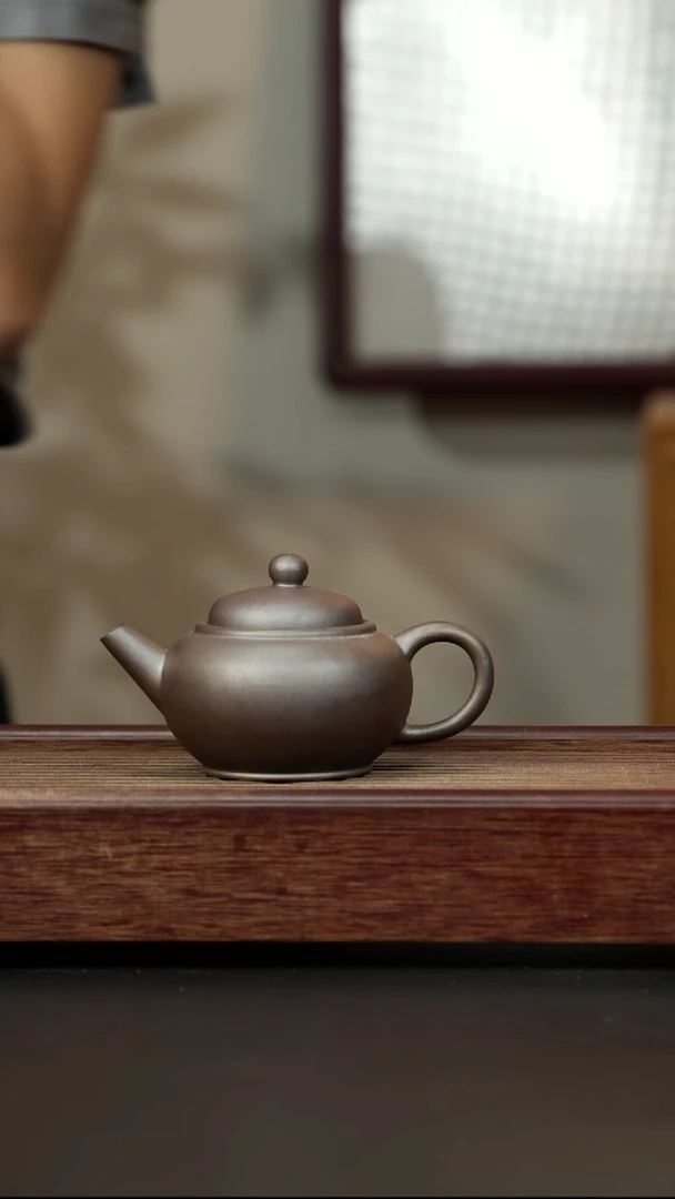 紫砂茶壶岩中泥三拼 嵌盖巨轮