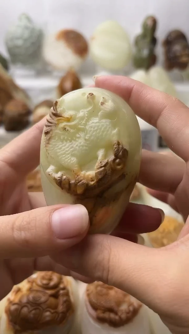 石材古青石棉纹正常不退换麒麟微瑕