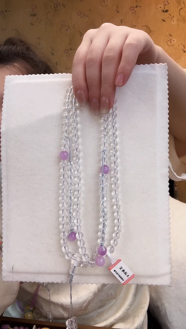 【闪购商品】水晶颈饰未镶嵌粉水晶手串1225