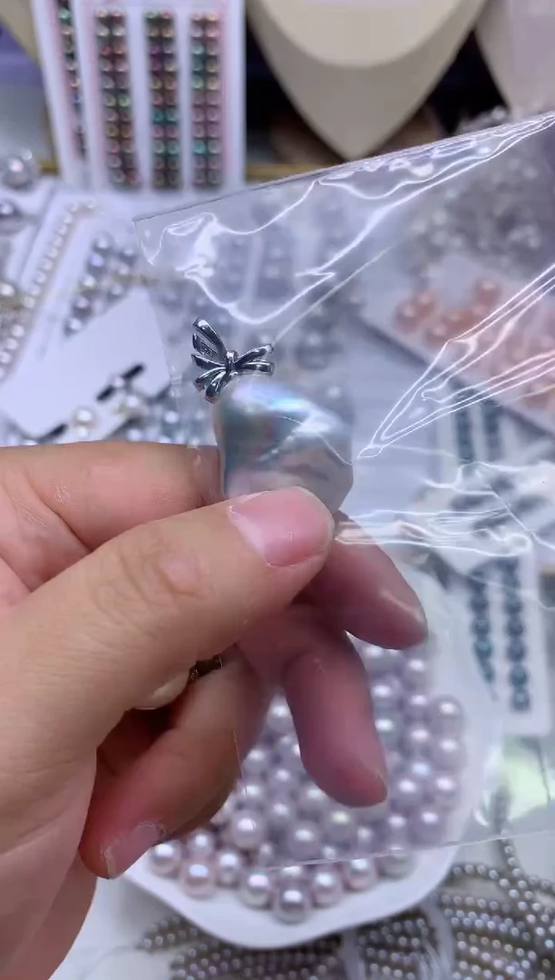 【闪购商品】淡水珍珠吊坠(不含链)银S925镶嵌淡水珍珠吊坠