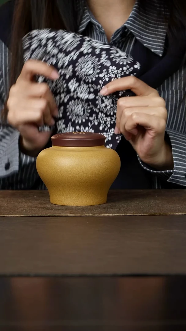 茶杯紫砂杯研所 长乐将军罐 盖面紫泥粉浆 段泥150g左右