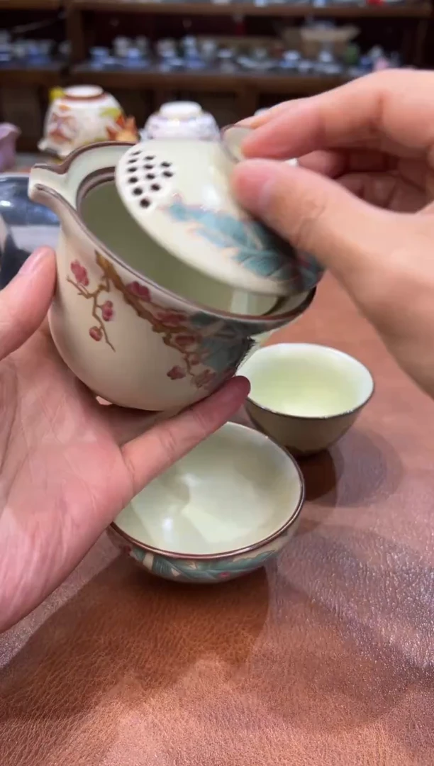 真的很便宜会开片的旅行茶具