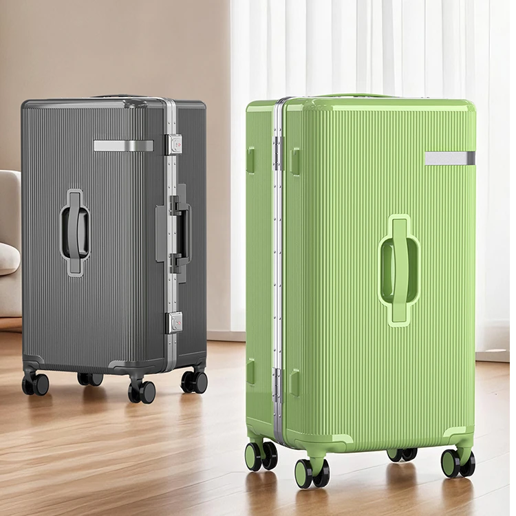 Semir/森马铝框行李箱纯PC登机箱大容量旅行箱加厚防水男女时尚