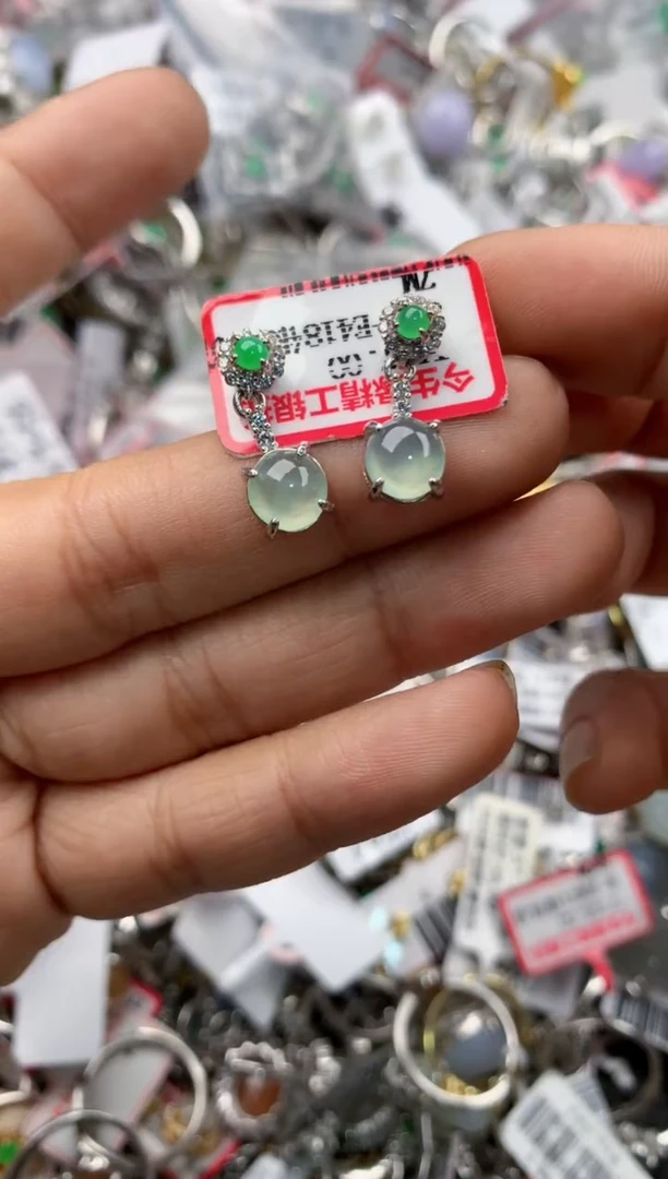 银S925镶嵌戒指翡翠555                 7