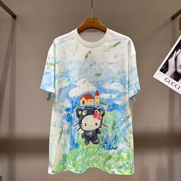 25003 洋气甜美时尚卡通图案短袖T恤女款上衣