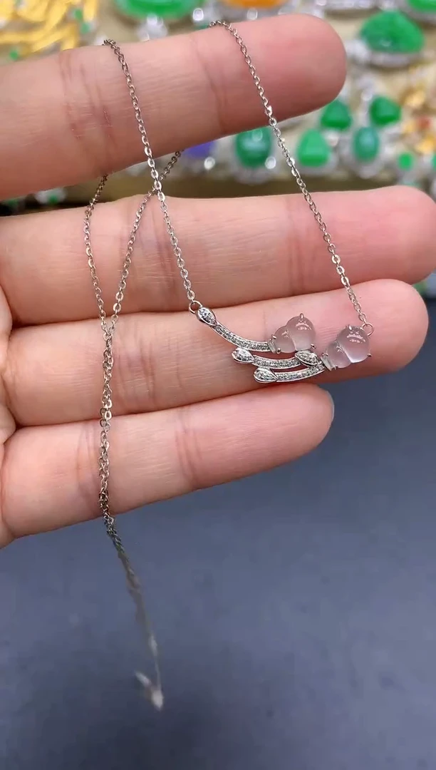 颈饰18K金镶嵌翡翠233-中国好珍宝1