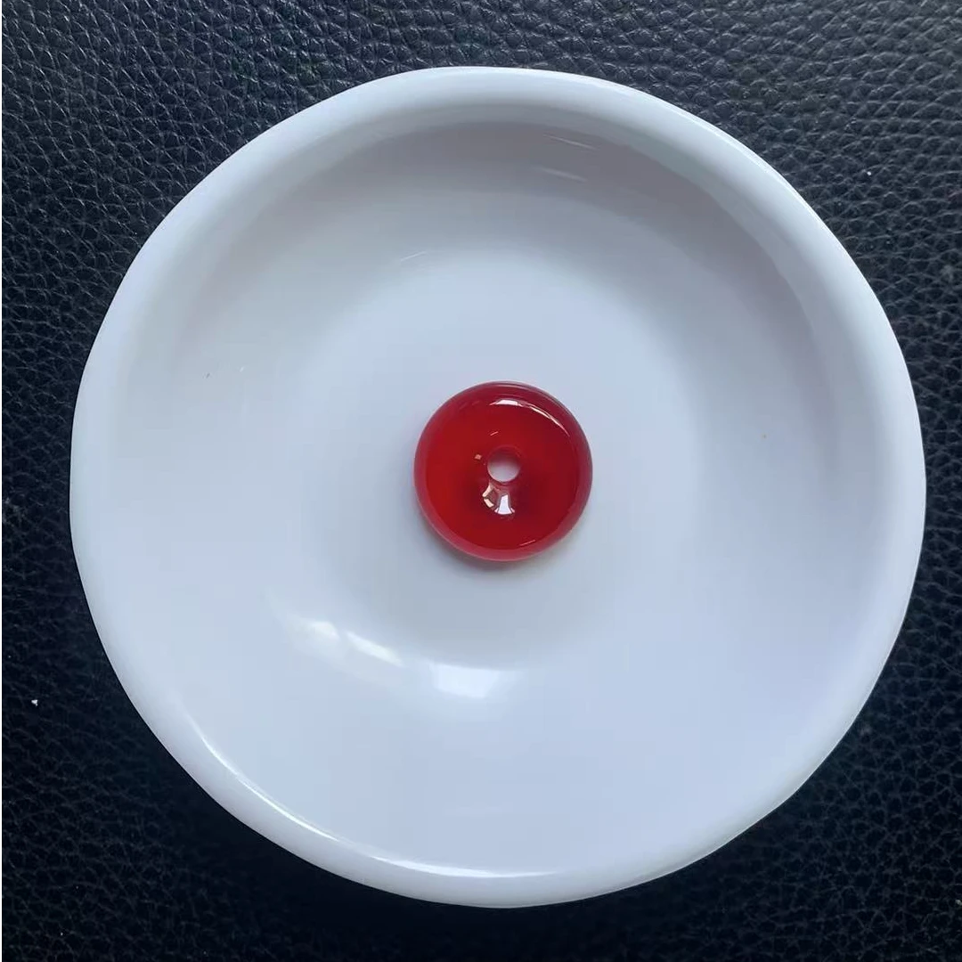 A622 鸽血红平安扣6.5mm*20mm 1个10元