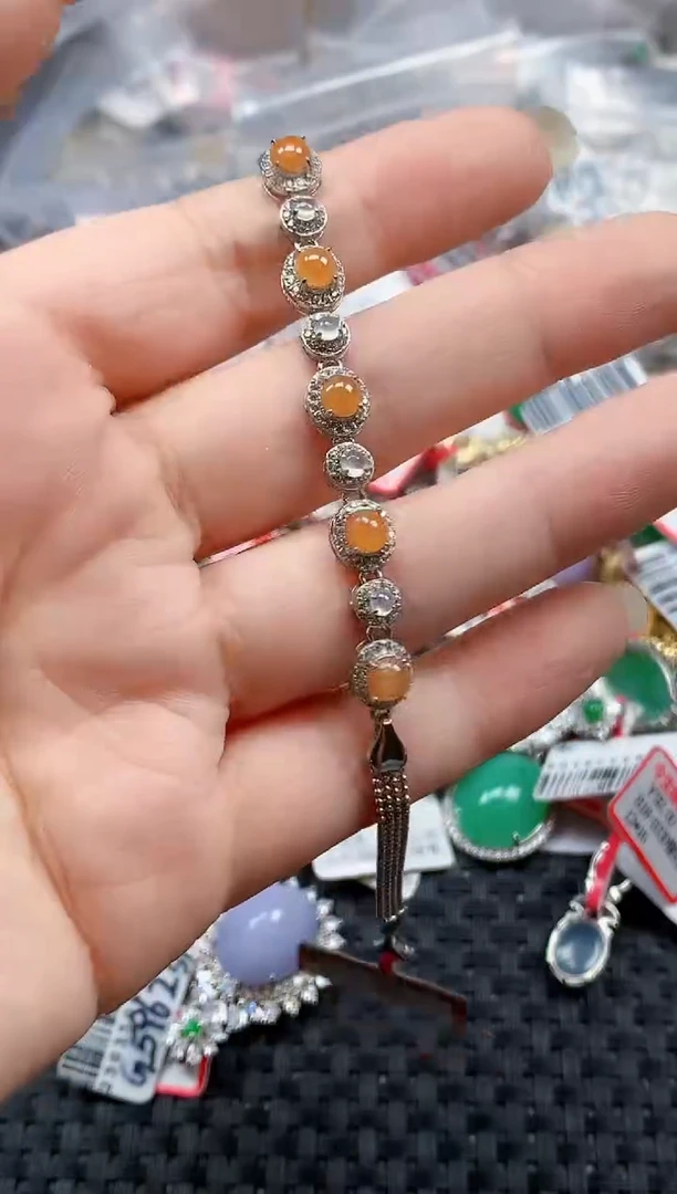 银S925镶嵌戒指翡翠天然A货缅甸翡翠