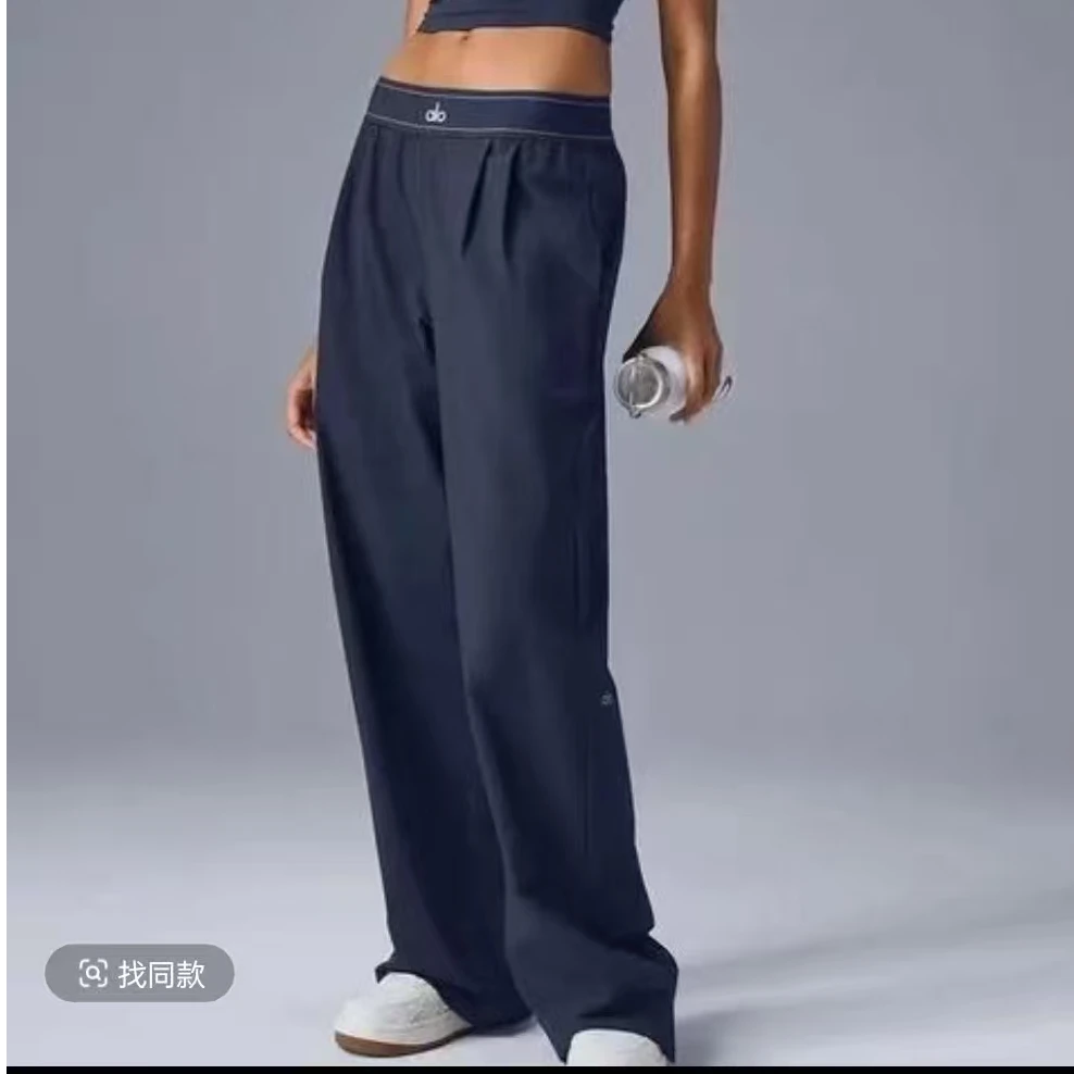 25新款字母弹力腰带速干裤女士运动裤运动长裤男士休闲裤直筒