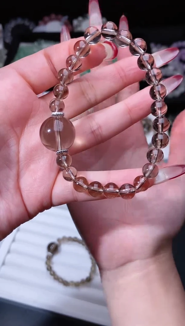 【闪购商品】水晶手链合金120.2冰美式 茶晶手串 多样性发其一