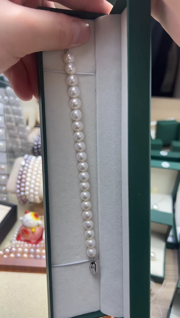 未镶嵌手绳淡水珍珠8mm极光