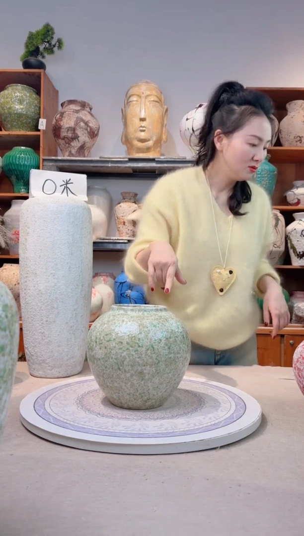 瓶陶瓷花瓶  微瑕 无花  春意盎然 小号