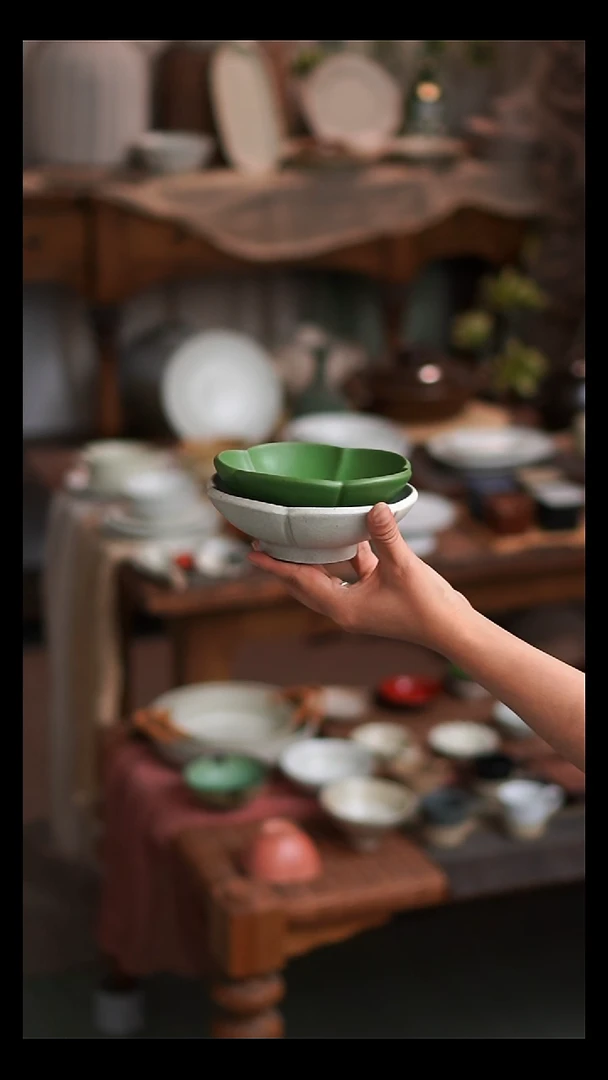 瓷片小野喜陶手工制作