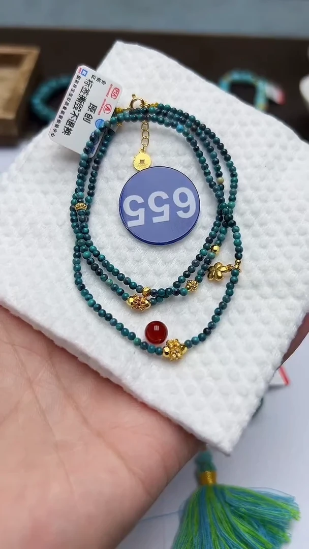 玛瑙/玉髓手串银S925镶嵌655