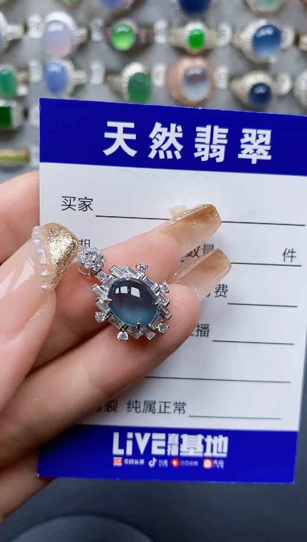 翡翠银S925镶嵌颈饰161