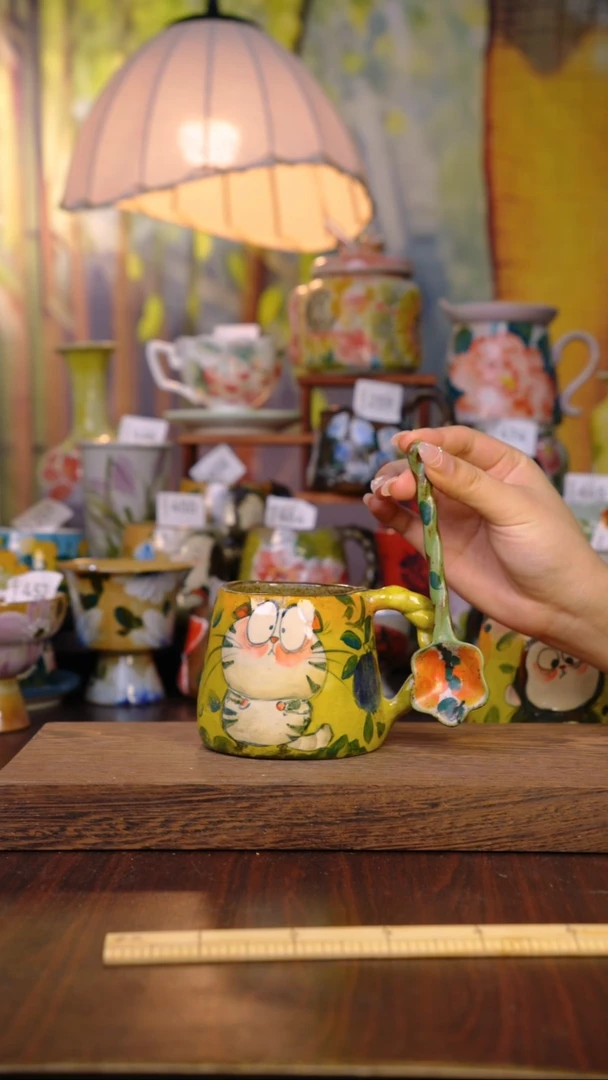 摆件泥垚手作 景德镇手工手绘器物