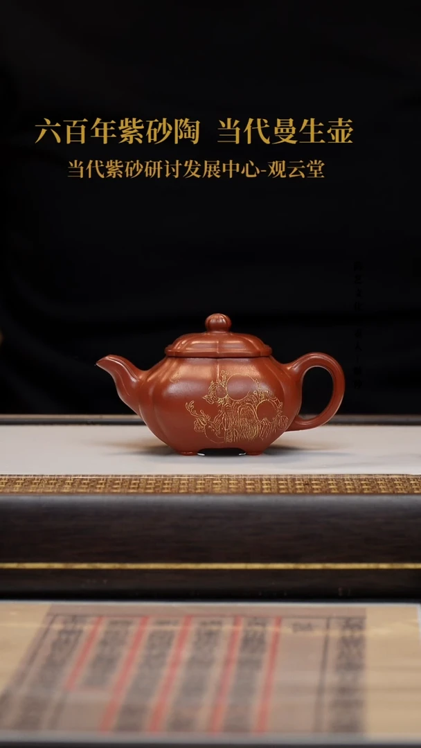 茶壶紫砂紫砂茶壶 鸡血大红袍