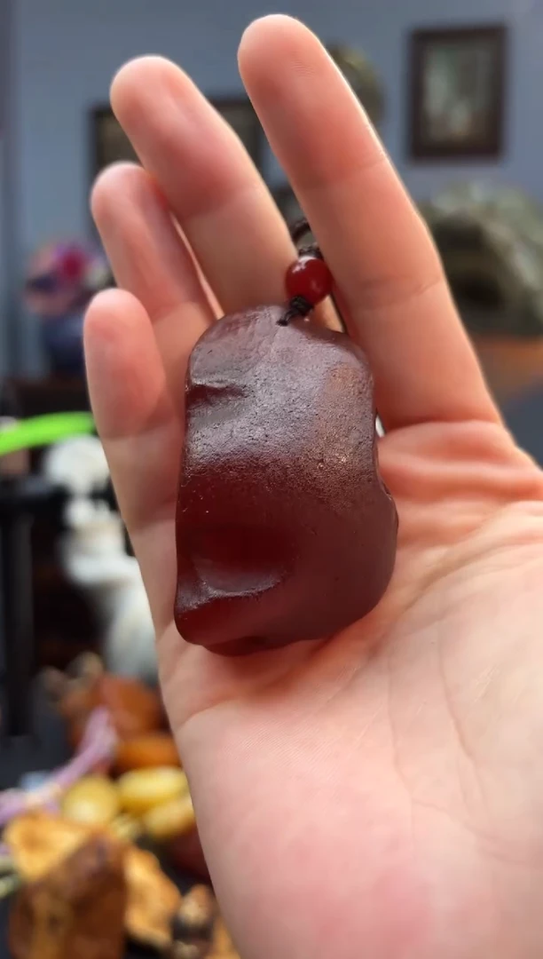 琥珀颈饰未镶嵌吊坠