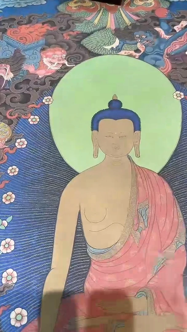 卷轴画【主播精品】高端卷轴画——唐卡AA27法力士