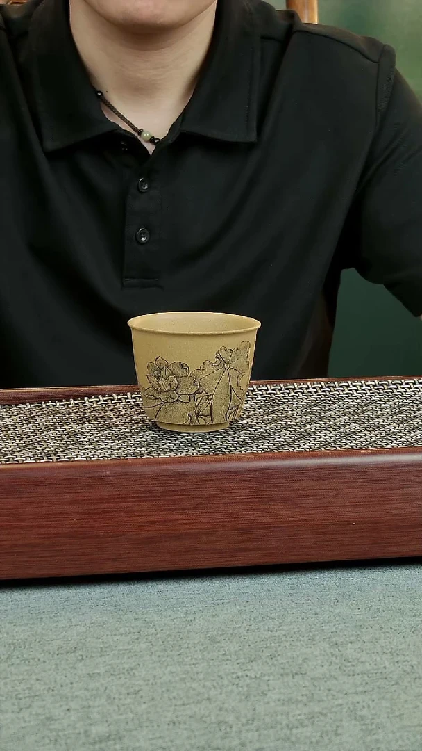 茶壶紫砂荷香浮雕杯子