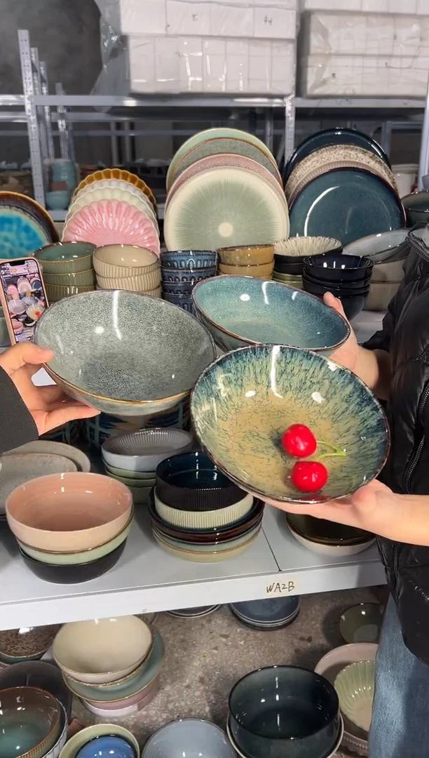 陶瓷外贸尾货瑕疵满20包邮X3.菜碗组合