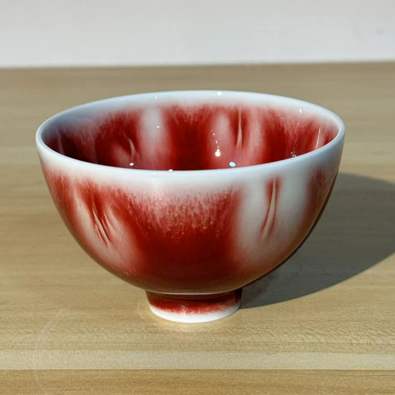 【刘松雨】凤凰衣小鸡心杯青花底款郎红原矿景德镇陶瓷喝茶品茗杯