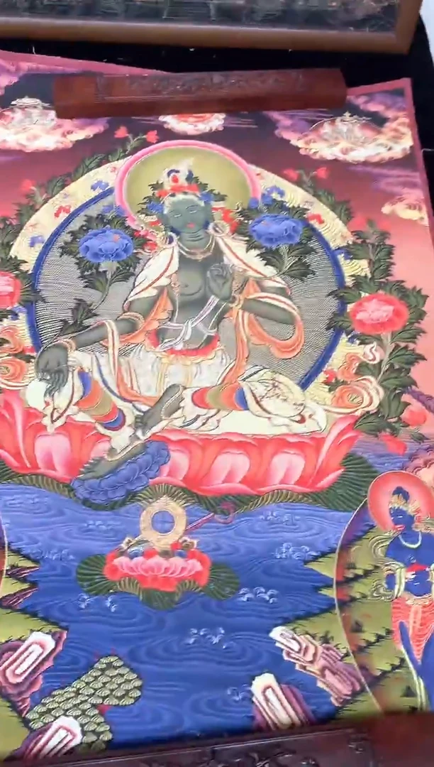 卷轴画143绿度母