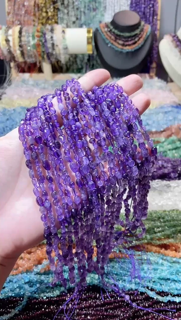 未镶嵌珠宝半成品水晶随行小紫水晶