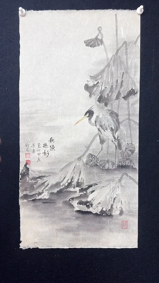 【闪购商品】国画水墨花鸟苍鹭