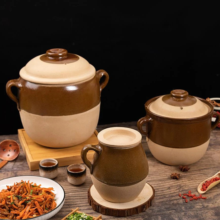 明火砂锅煲汤家用燃气沙锅炖锅耐高温炖肉锅老沙罐煨汤熬药小瓦罐