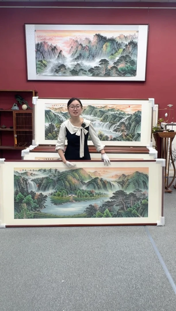 国画手绘 聚宝福地 219*88