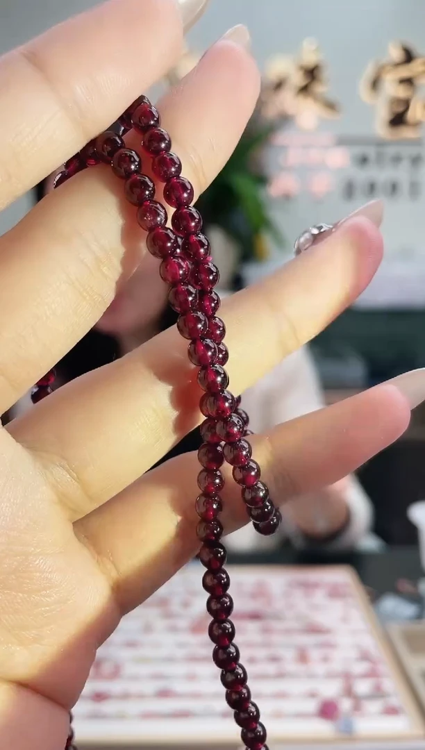 未镶嵌手链石榴石手链