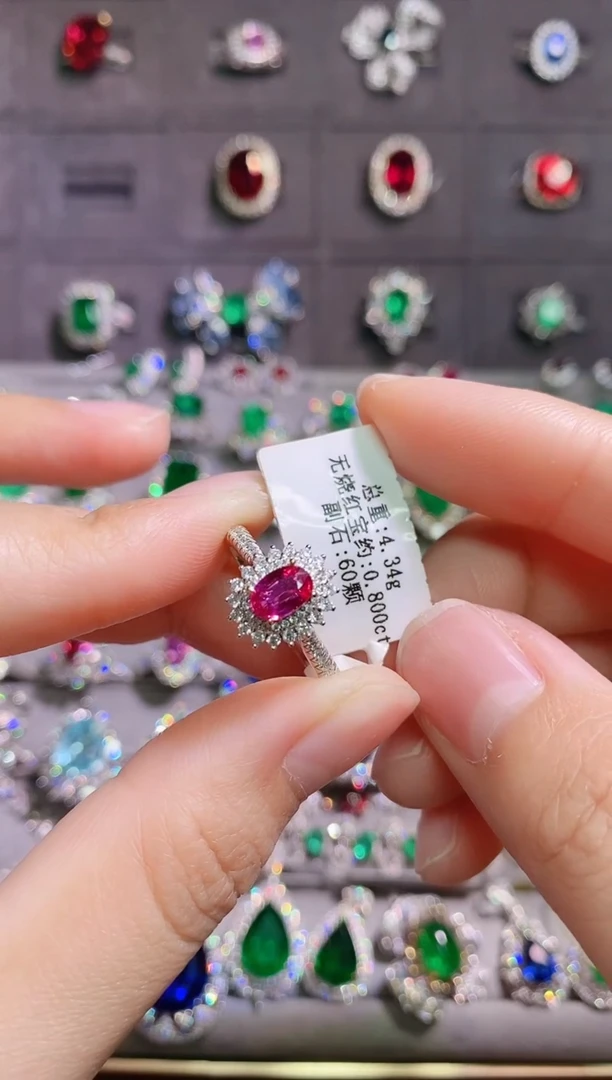 【闪购商品】红宝石18K金戒指18K金镶嵌--