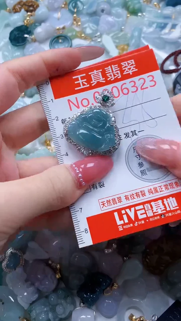 翡翠未镶嵌吊坠(不含链)6323