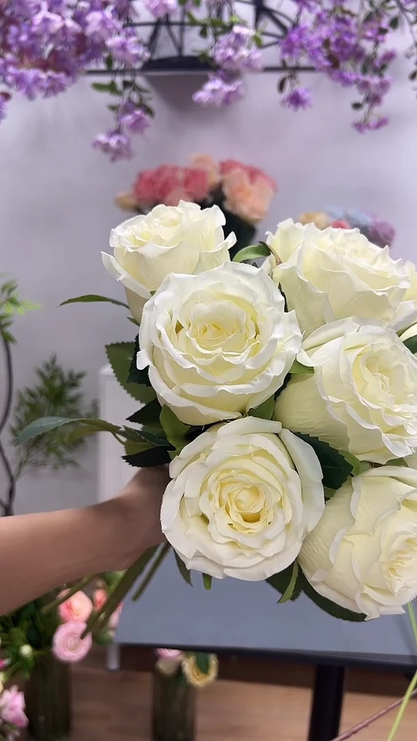 10枝白色洛神花花