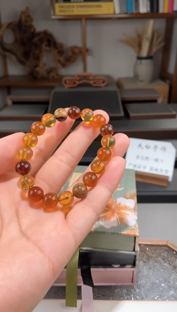 琥珀颈饰未镶嵌10+多宝手串