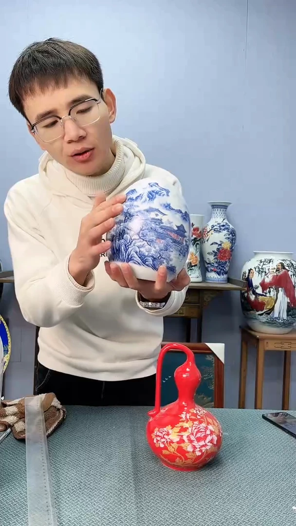 【闪购商品】瓷片景德镇青花陶瓷摆件