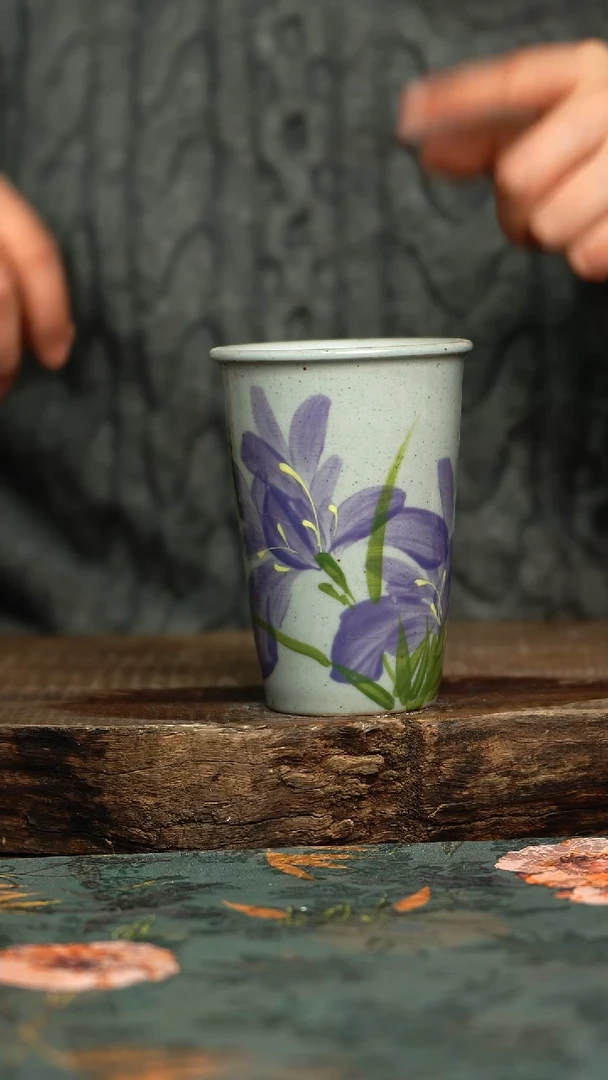 【闪购商品】杯釉下彩手工手绘同款陶器