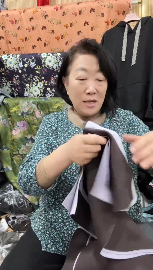 水洗羊绒咖栗色顺前片6片裤裁片一条一单（不齐需要修)