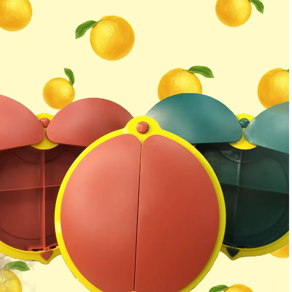 果盘圆形纯色釉上彩加厚旋转餐盘可爱家用多功能学生餐垫防滑