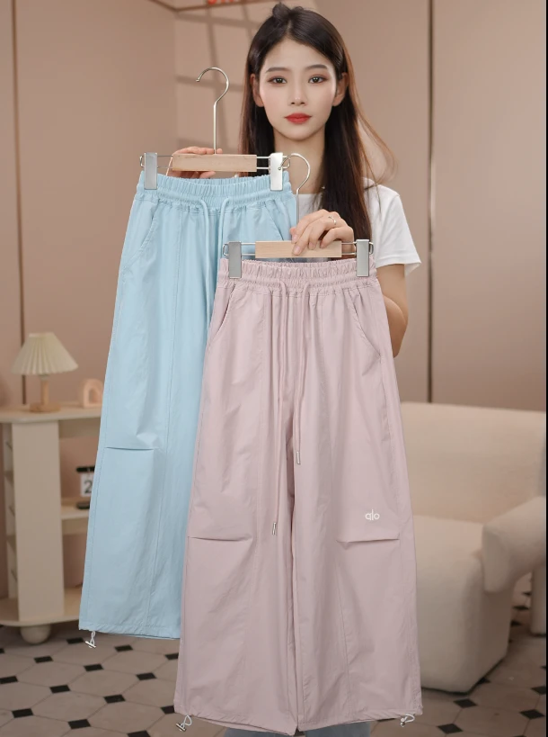 女童裤子薄款新款儿童夏季速干裤中大童宝宝宽松休闲阔腿裤洋气