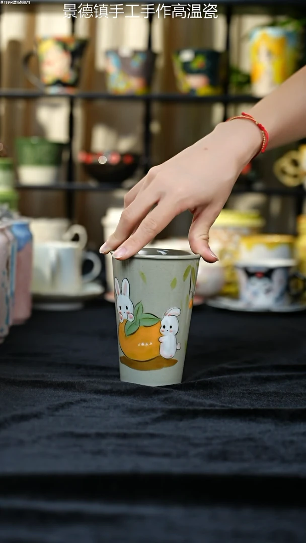 杯子景德镇手绘可乐杯