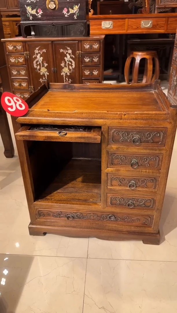 【闪购商品】木木艺缅花雕刻多宝柜1280.88