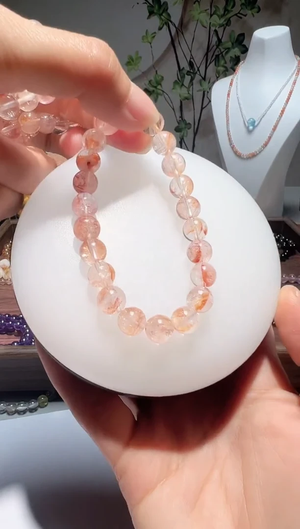 未镶嵌手串水晶天然8mm胶花水晶手串多样性发一